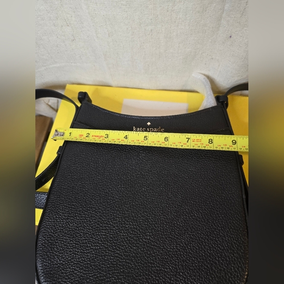 Kate Spade Leila Pebble Leather Elegant Black Crossbody Bag - Picture 6 of 8